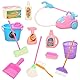 Festfun Puppe Zubehör Miniatur Puppenhaus Reinigung Garten Zubehör Werkzeuge Puppenhausmöbel im Maßstab 1:12 Puppenzubehör Spielzeug Putz-Set für 11.5 Zoll Puppe Playset