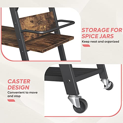 Bestier-Coffee-Bar-Station-Kitchen-Island-Cart-with-Storage-Coffee-Cart-with-Drawer-Paper-Towel-Holder-and-Lockable-Wheels-Bar-Table-for-Dinning-Room-Living-Room-Rustic Bestier Coffee Bar Station Kitchen Island Cart with Storage Coffee Cart with Drawer Paper Towel Holder and Lockable Wheels Bar Table for Dinning Room Living Room Rustic