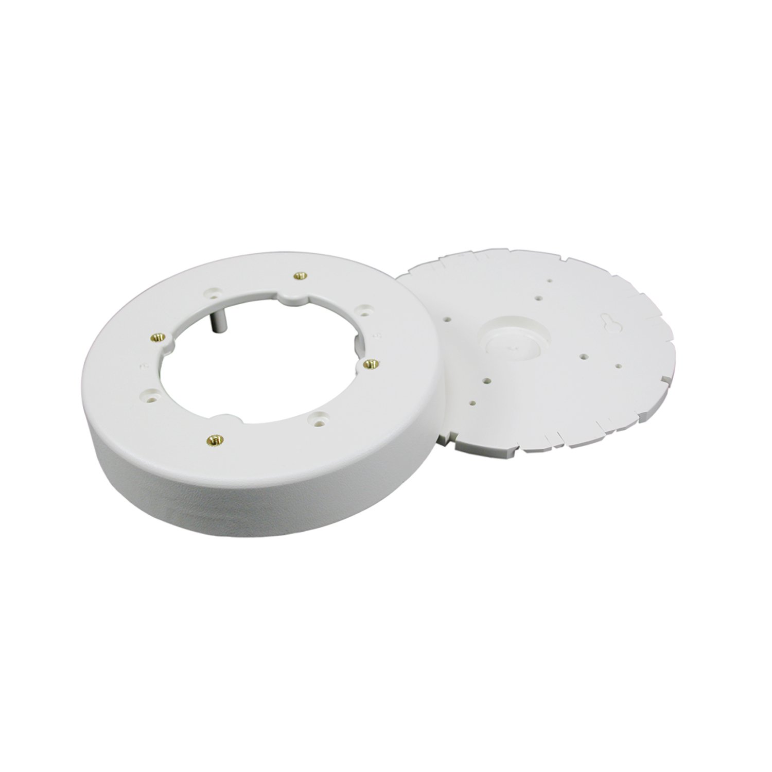 Wiremold Plastic Nonmetallic Raceway, Extending Power, On-Wall Circular Box, Ivory, NM4