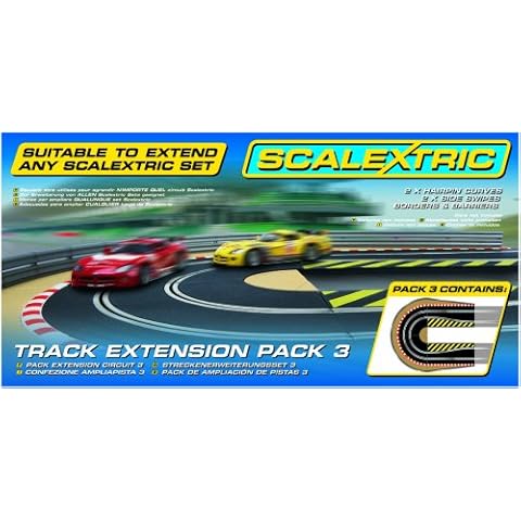 Scalextric C8512 Track Extension Pack - 2x Hairpin Curves 2 Side Swipes Borders Barriers, Large Cover