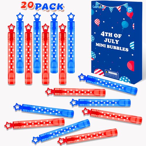4th-of-July-Bubbles-Party-Favors-for-Kids-20-Pack-Mini-Bubble-Wand-Toys-for-Toddlers-Small-Party-Supplies-Accessories-Decorations-for-Fourth-of-July-Patriotic-Memorial-Day-Birthday 4th of July Bubbles Party Favors for Kids 20 Pack Mini Bubble Wand Toys for Toddlers Small Party Supplies Accessories Decorations for Fourth of July Patriotic Memorial Day Birthday