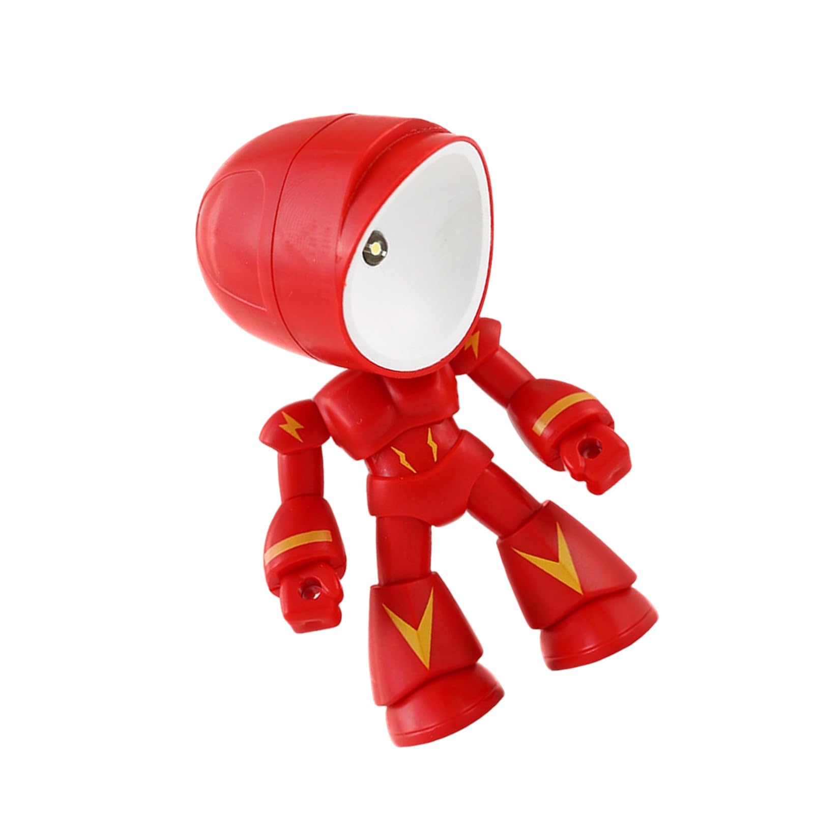 Hsioluted Red Portable Base Robot Night Lamp With Automatic Brightness Control For Bedside Led Light