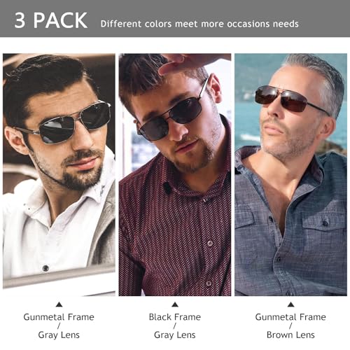 Image of SUNGAIT UV protection Ultra Lightweight Rectangular Polarized Sunglasses