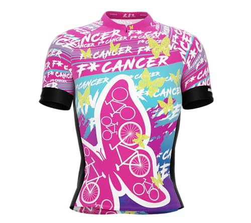 ScudoPro F* Cancer Short Sleeve Cycling Jersey for Women - Size 4XL Multi-Colored