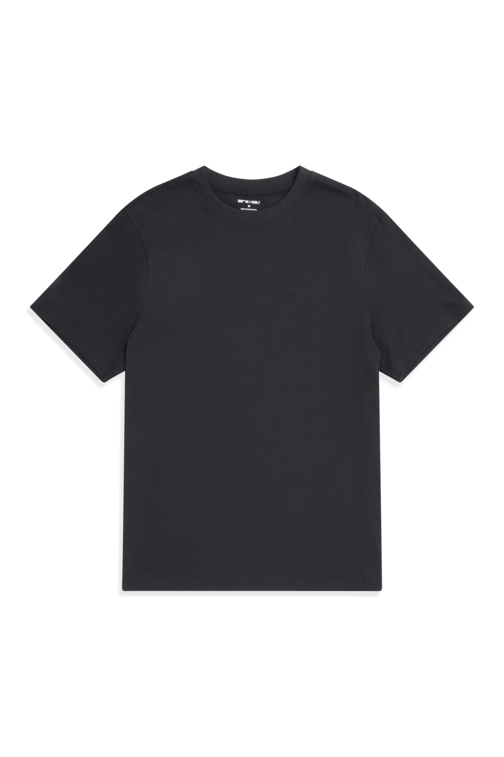 Animal Icon Mens Plain Cotton T-Shirt - Lightweight Relaxed Fit Everyday Use Top - Spring Summer Walking, Hiking, Outdoors & Trekking Jet Black M