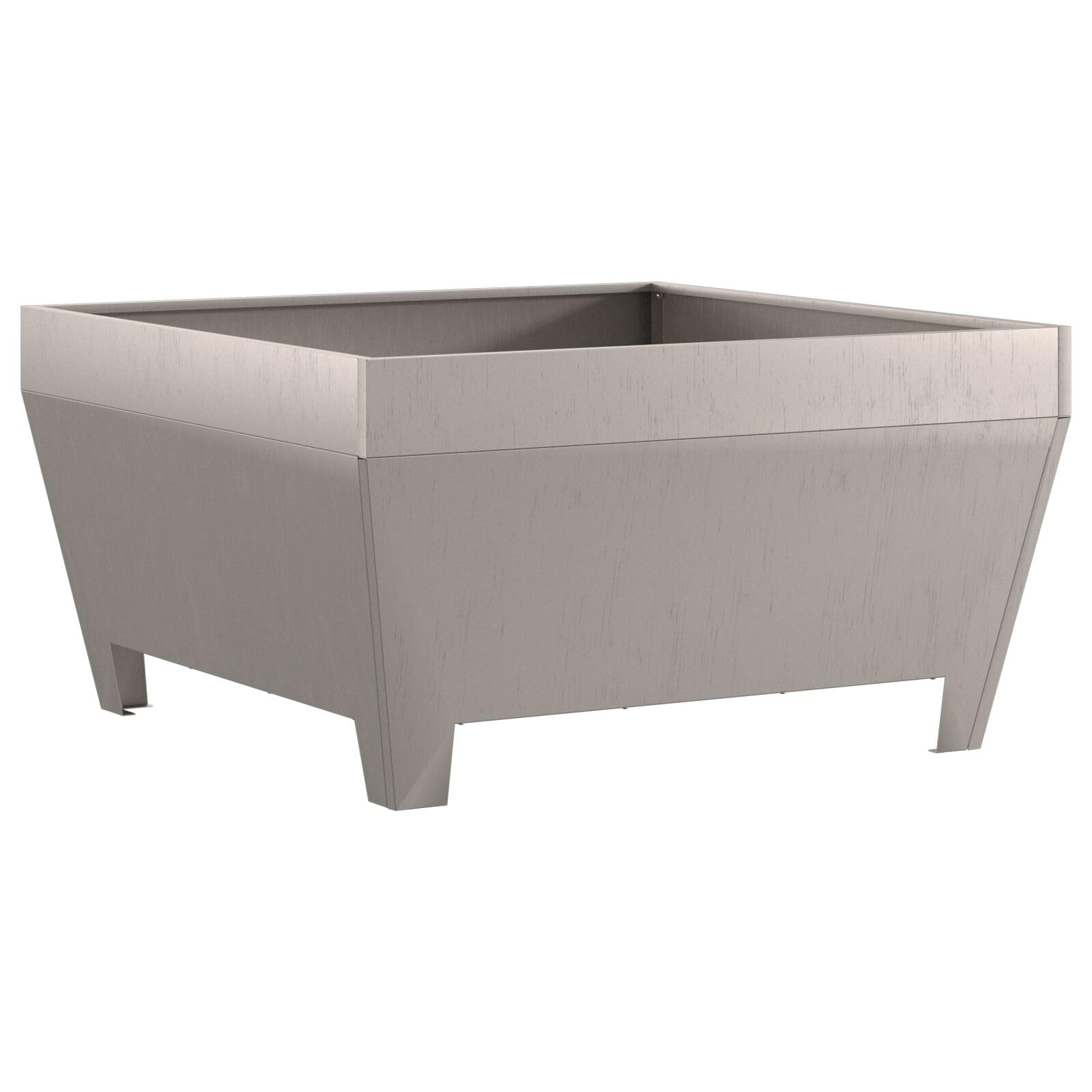 Kwadratowy palenisko ze stali corten 80x80x43 cm - 858945