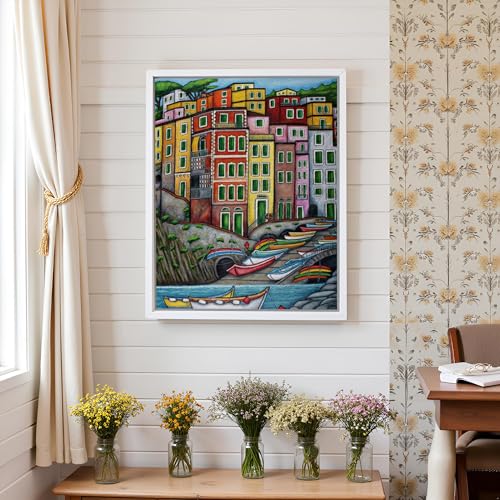 Image of 11x14 Canvas Floater Frame with 0.6 inch-0.9 inch Deep, Canvas Floating Frame for Oil Painting, Art Prints Artwork Frames(11 inchx14 inch,White)