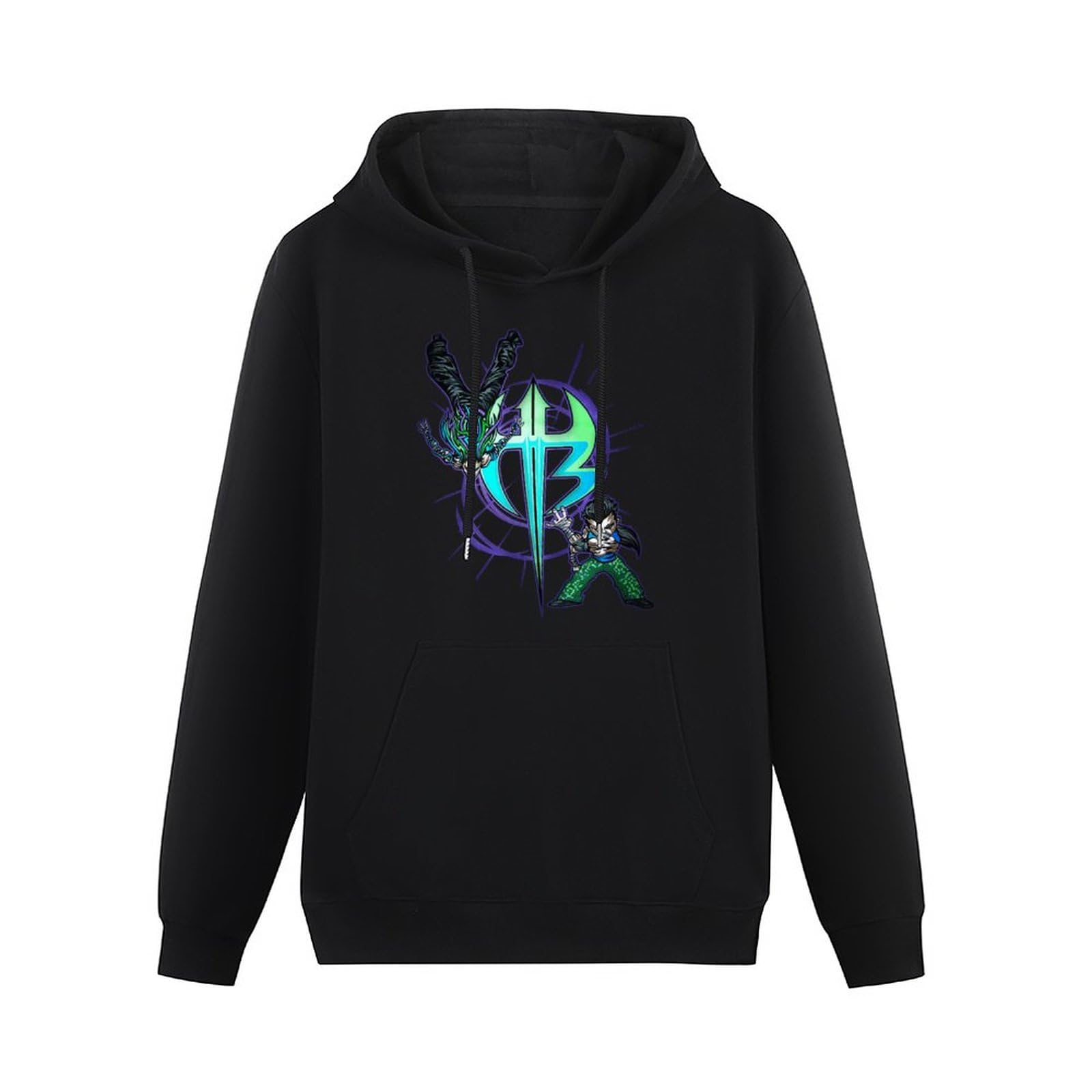 Quanu Jeff Hardy Mens Funny Unisex Sweatshirts Graphic Print Hooded Black Sweater XL