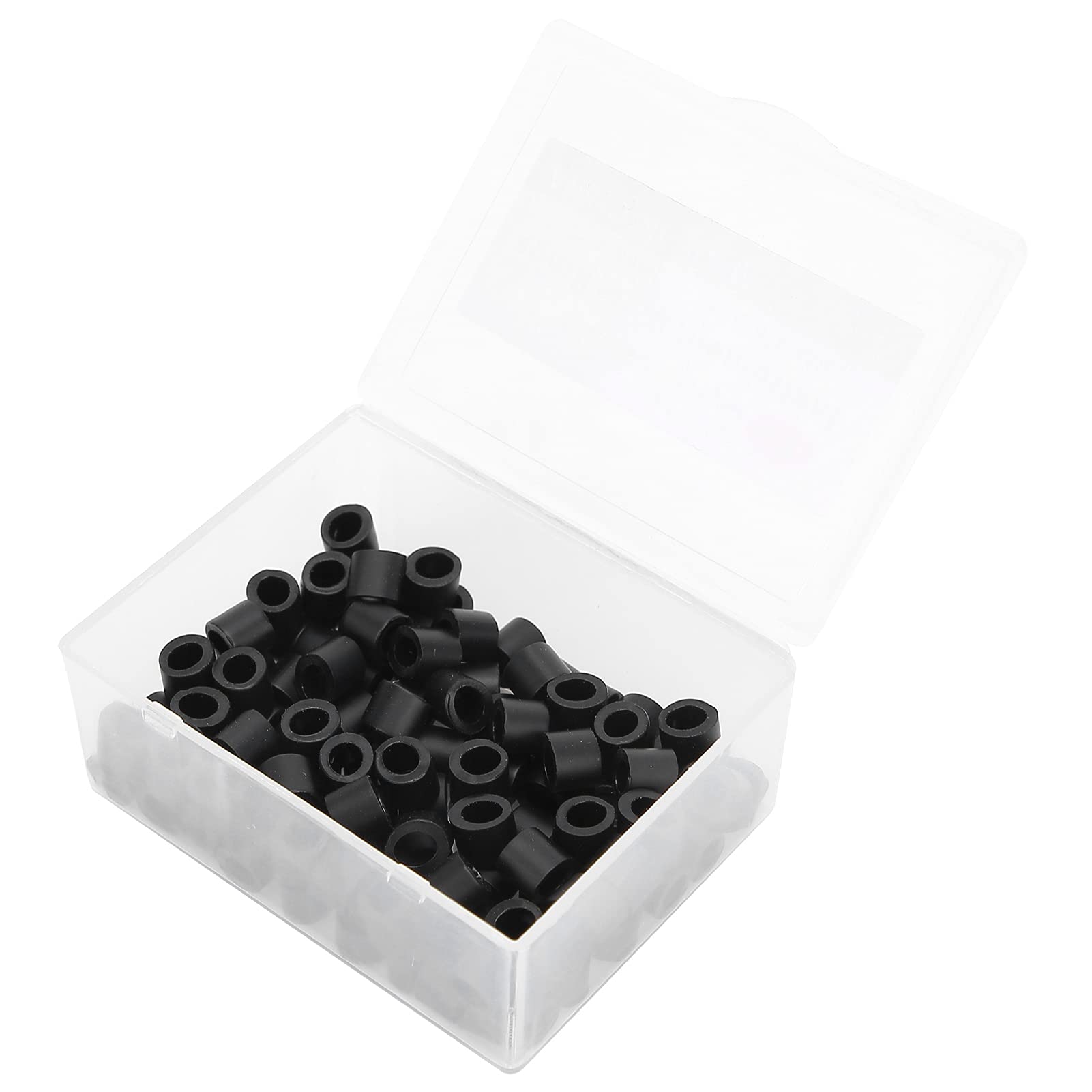Velaurs Silicone Color Code Rings, Easy Clean 100pcs Dental Color Code Rings Strong Toughness for Distinguish Dental Instruments(Black)