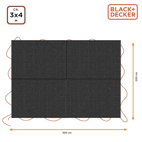 Lona para remolque impermeable de 3 x 4 m con cuerda elástica 6