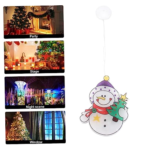 Cabilock 1 PC Ventosa Luz Pendurada Luz LED Luzes Do Boneco De Neve De Natal Luz Noturna Luzes Da Fe