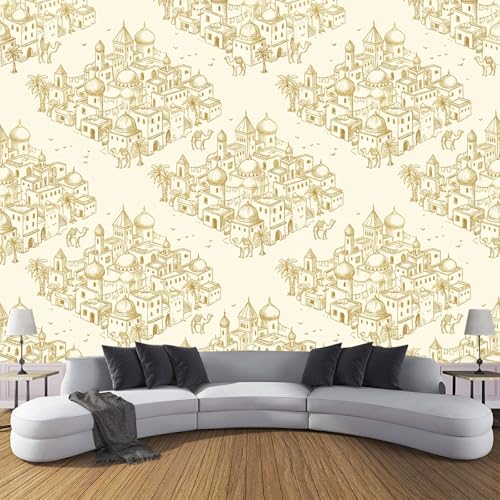 Papier peint architecture de luxe pour chambre parentale