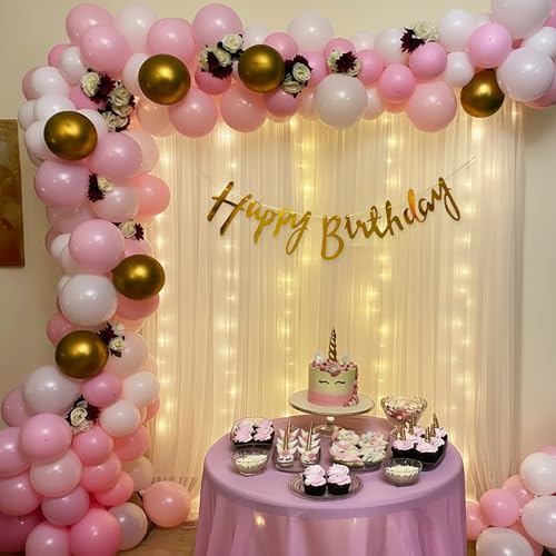 Image of Special You DIY Birthday Decoration Kit with Fairy Lights, Balloon Decor with Net, Decor for Teens Pink, 2 years Birthday Decoration Items Pink, Happy Birthday Decoration Kit 1 year