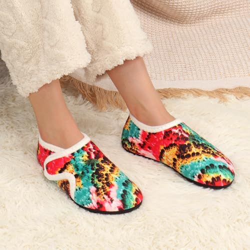 Image of Ibeauti Women Mens House Slippers Lightweight Comfy Barefoot Slipper Socks Rubber Sole House Shoes for Indoor /Outdoor Bedroom Travel