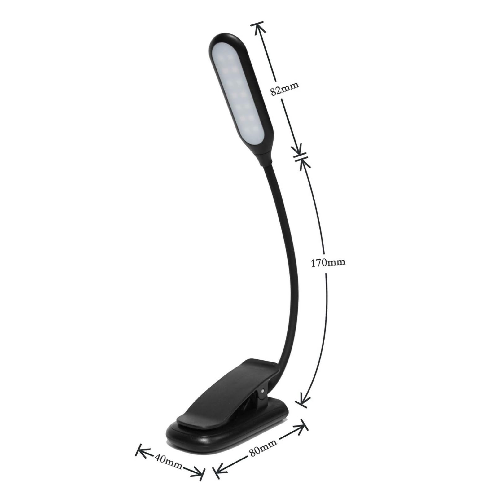 Brrnoo Luz para Atril, Luz LED con Clip para Partituras Musicales con Abrazadera, Lámpara de Cuello de Cisne Ajustable con Temperatura de Color Dual USB para Piano, Partituras, Lectura