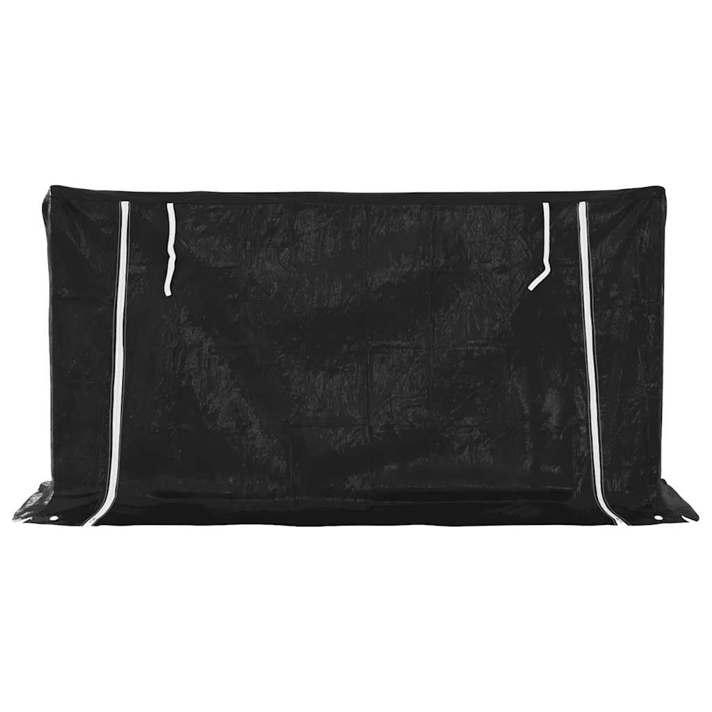 Brennholzregal mit Regenschutz aus verzinktem Stahl 200,5x60,5x110,5 cm, großes Fassungsvermögen für Kaminholz und Scheitholz, ideal für Terrasse, Garten, Wohnzimmer und Ofen