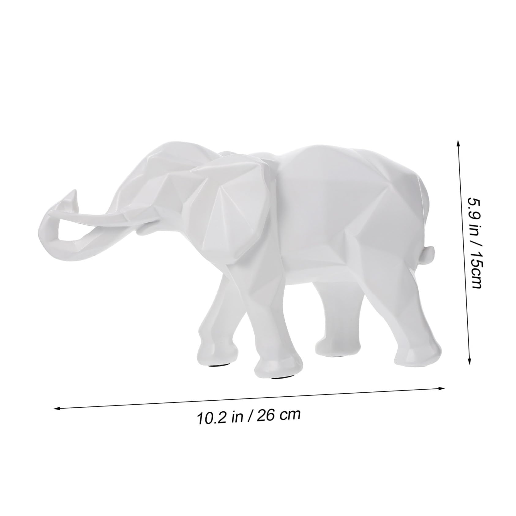 NUOBESTY Escultura Geométrica de Resina Elefante para Decoración del Hogar