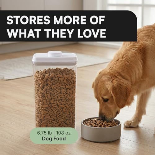 Image of iChewie - BopTop (1pc - Spaghetti /Cereal) Airtight Food Storage Container - Mechanical Silicone Seal Canister - BPA-Free - 3.3Qt