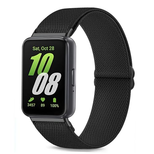 TUCOMO Stretchy Nylon Watch Bands Compatible with Samsung Galaxy Fit 3 Band, Loop Elastic Straps for Galaxy FIT 3 SM-R390 Men Women