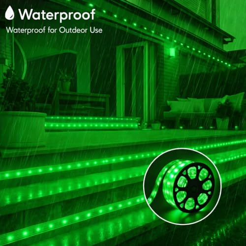 Image of V.E.S.P.A SMD LED Strip Lights Waterproof Lighting for Home Wall Decor & Interior Decoration | Perfect for Diwali Lighting | | Wedding | Events | Strip Lights | (Green, 45 Meter)