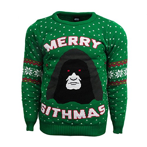 Official Merry Sithmas Star Wars Christmas Jumper/Ugly Sweater UK S/US XS Green