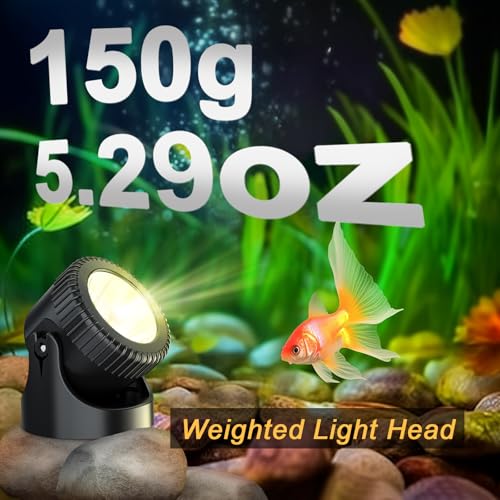 PChero Teichbeleuchtung LED Unterwasser, Unterwasserbeleuchtung Strahler Poolbeleuchtung Unterwasser Licht IP68 Wasserdicht Teichlicht für Pool Teich Garten Baum Innen Außen Deko