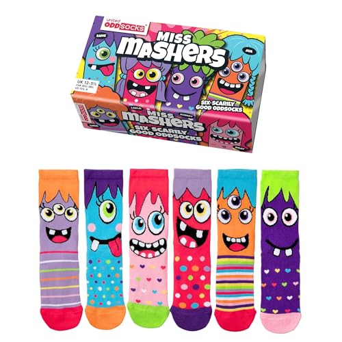 United Oddsocks - Miss Mashers – 6 lustige Socken für Mädchen, EUR...