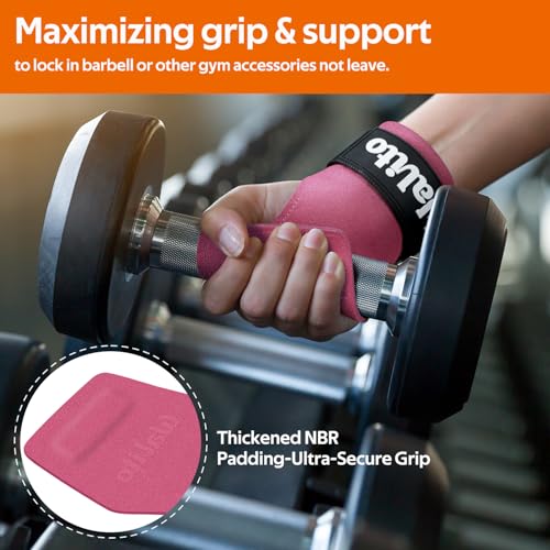 Image of Weight Lifting Wrist Strap,Double Layer Leather Wrist Wraps with Neoprene Padding for Weightlifting & Deadlifts - Adjustable Gym Straps for Men & Women
