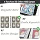 Sammelkartenalbum 400 Karten 50 Seiten 4-seitiges Scrapbook Zip Binder für Sammelkarten, MTG Karten Buch für Spielkarten, Sportkarten, Yugioh etc. (Gris)