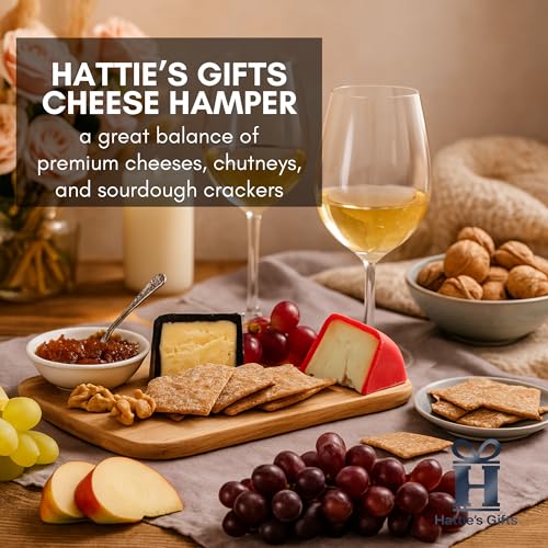 Hattie’s Gifts Gourmet Cheese Hamper - Award-winning British Cheese and Chutney Gift Sets with Peters Yard Crackers - Food Gifts & Snack Hamper for Men and Women - Birthdays & Thank You Gift - Image 9