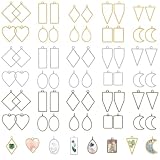 Luxeu Lunette Ouverte pour Résine, 60 Pièces Résine Cadre Creux pour DIY Artisanat, Porte-...