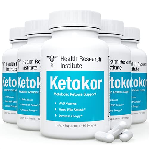 Ketokor - Health Research Institute-5 bottles-150 Capsules-Improved Formula-Official (5)