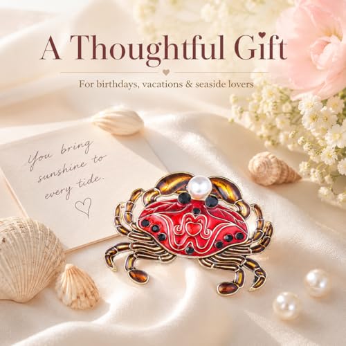 Image of Animal Brooch for Women Zirconia Rhinestone Abalone Shell Animal Lapel Pin Christmas Birthday Holiday Gift for Wife Mother Girlfriend Daughter