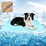 Vivifying Cooling Mat for Dogs, 40' x 30' Waterproof Reversible Dog Cooling Mat with Ice Silk, Thick & Durable Summer Blanket for Sofa, Bed, Crate, Car Seat (Blue)