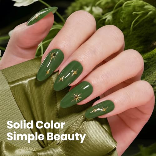 Image of Beetles Green Gel Nail Polish - 15ML /0.51Fl Oz, Hema Free Dill Green Gel Polish, Same Color Same Bottle, Soak Off UV LED Lamp Summer Nails Art, Manicure Salon DIY