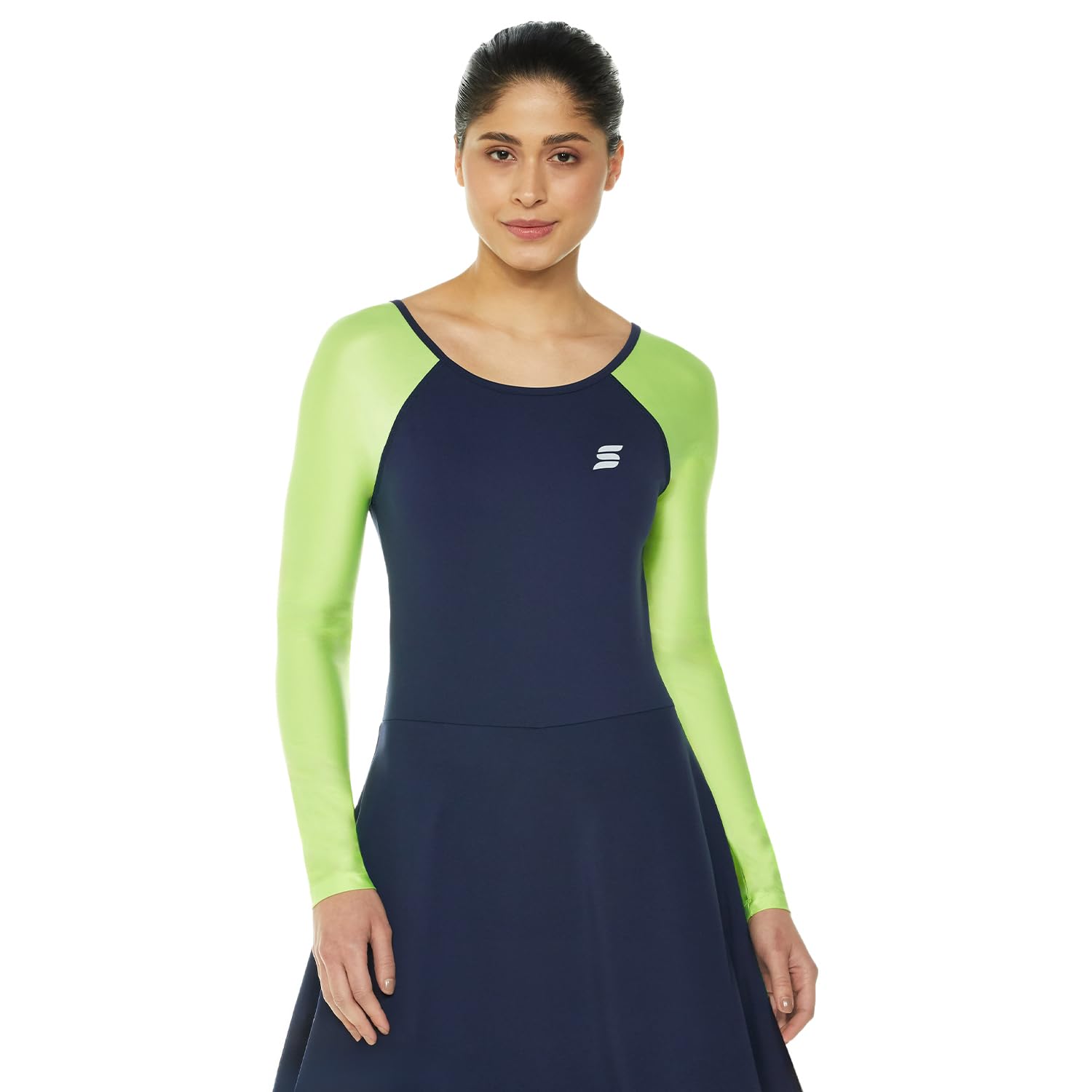 amazon brand - symactive Amazon Brand: Symactive - Swimming Suit for Women One Piece Swim Suit Set Knee Length Swimming Costume Stretchable Swimwear Ladies Swimsuit Flexible Fit Swim Dress for Woman-picture-38