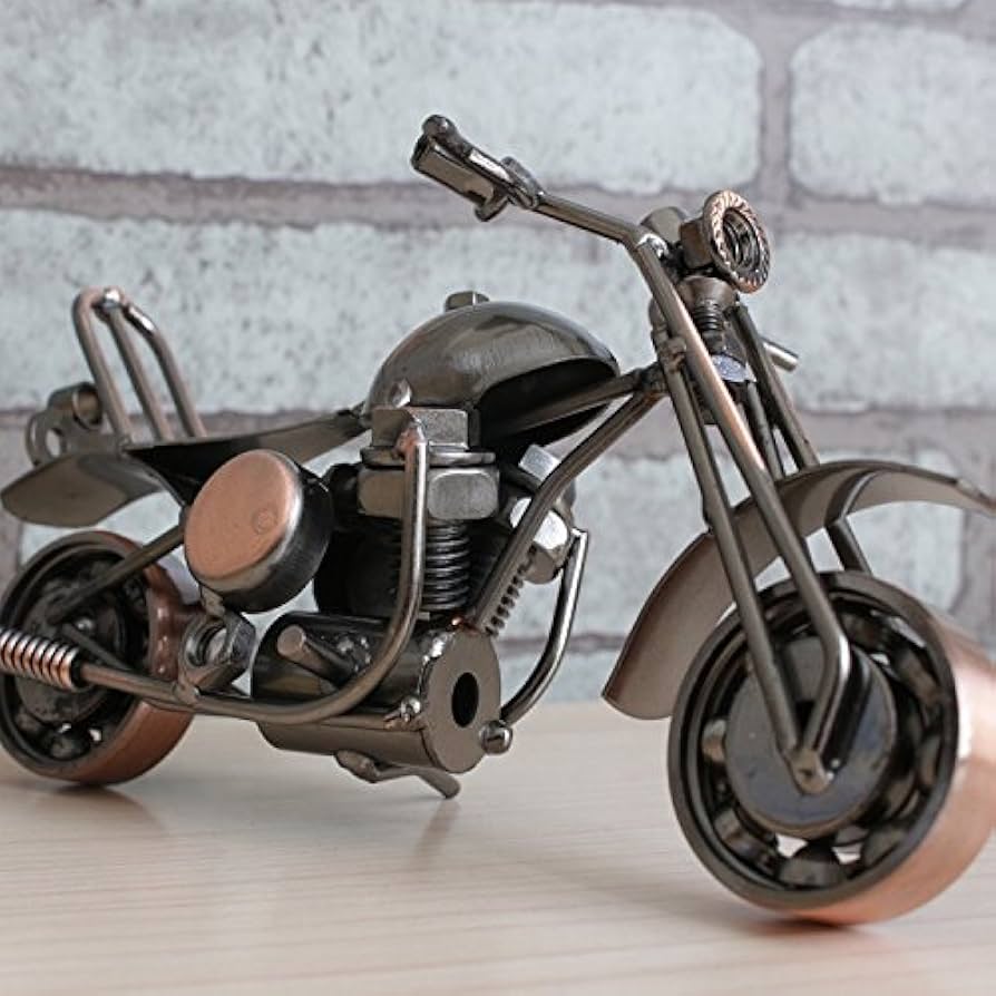 バイク 模型 オートバイ ハンドメイド 手づくり 廃材 鉄製 ミニチュア バイク 模型 オートバイ ハンドメイド 手づくり 廃材 鉄製