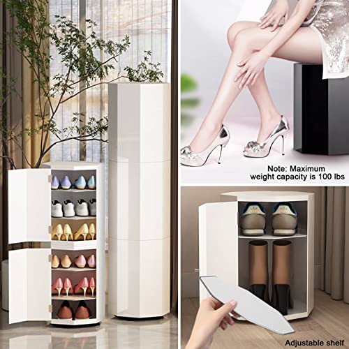 Étagère à chaussures rotative en métal pour entrée moderne - 5