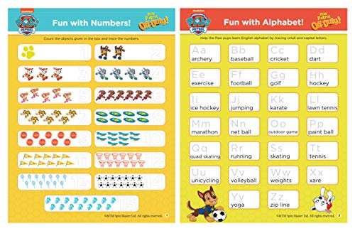 Image of Nickelodeon Paw Patrol - Off Duty! Fun Learning Set | Wipe & Clean Mats, Coloring Sheets, Stickers, Certificate & Pen | Ages 3-7 | Learn Through Play with Your Favorite Pups