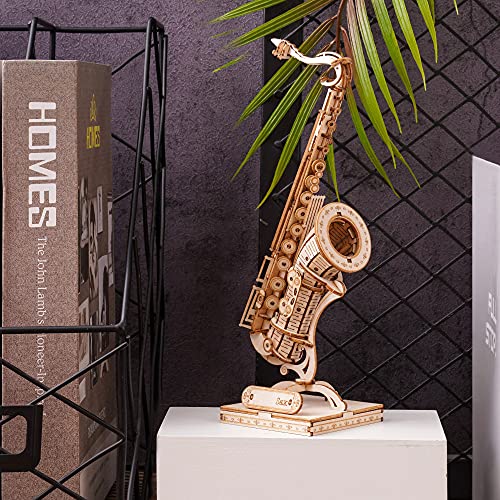 Rowood Saxphone 3D Puzzles For Adults， Diy Wooden Toy Craft Kit, Saxophone(136Pcs) #TOP1