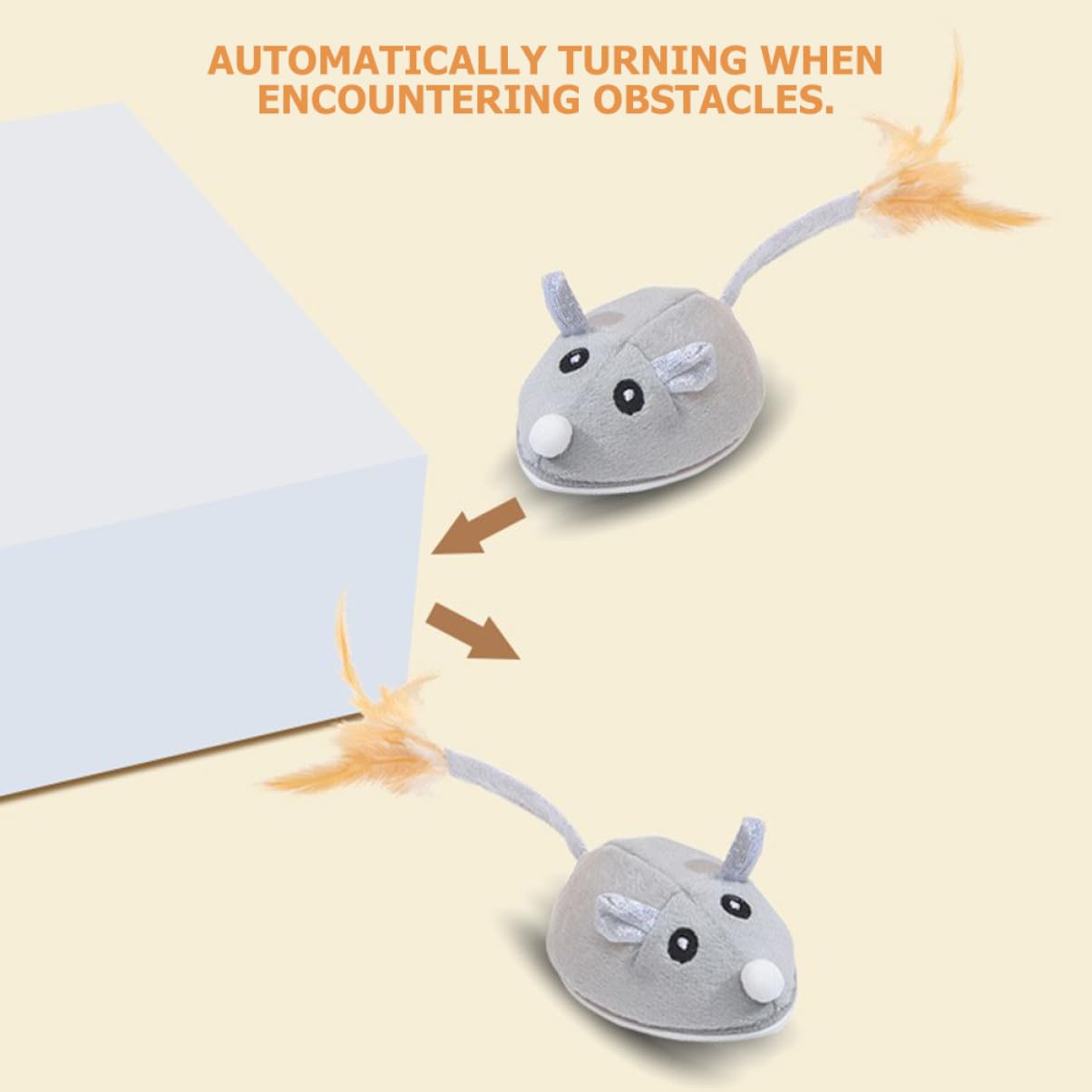 Toddmomy 4piezas Ratón Eléctrico Recargable para Gatos Juguete Interactivo para Mascotas Estimula Instintos De Caza Interiores