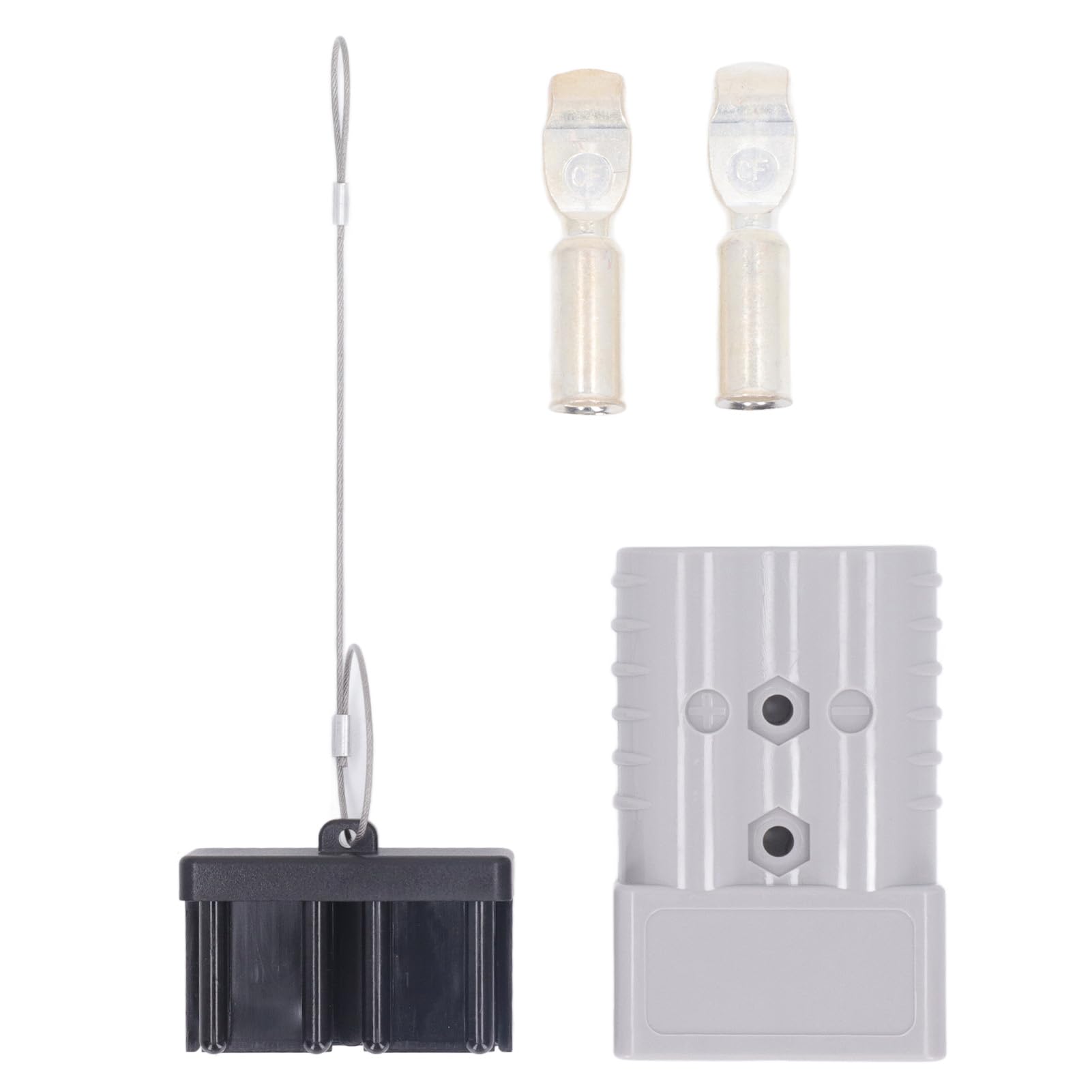 FUZHUI Battery Quick Connector 2/0 AWG for Electric Forklift, Charging Plug with PC Cover, High Conductivity 350A 600V, Easy Installation