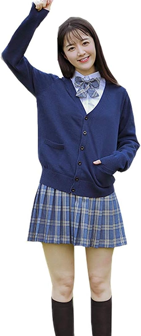 4点セット卒業式スーツ女子高校生制服長袖春 秋 冬制服スクールカーディガン