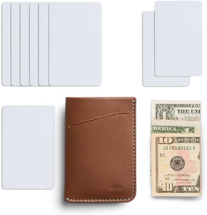 Bellroy Card Sleeve (Premium Leather Card Holder or Minimalist Wallet, Holds 2-8 Cards or Business Cards, Folded Note Storage) - Hazelnut - Image 7