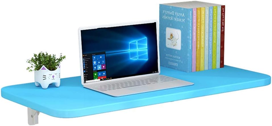 LUNEZY Wall Mounted Folding Table Computer Folding Table Folding Dining Table Wooden Dining Table 4 Colors 22 Sizes