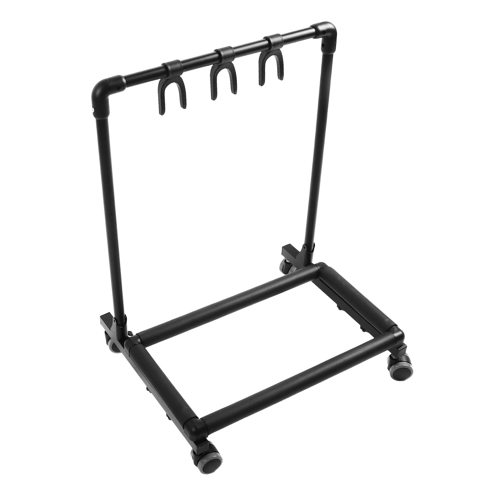 Semme Supporto Multi-Chitarra con Ruote Supporto per Rack per Chitarra in Metallo EVA per Chitarre Elettriche, Acustiche e Folk Salvaspazio Espositore Multiplo per per Negozi, Studi, Uso Domestico