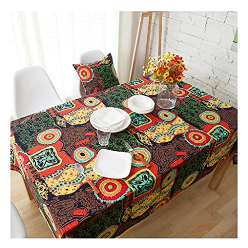 Nappe imperméable en coton lin rectangle 140x180 de protection table basse