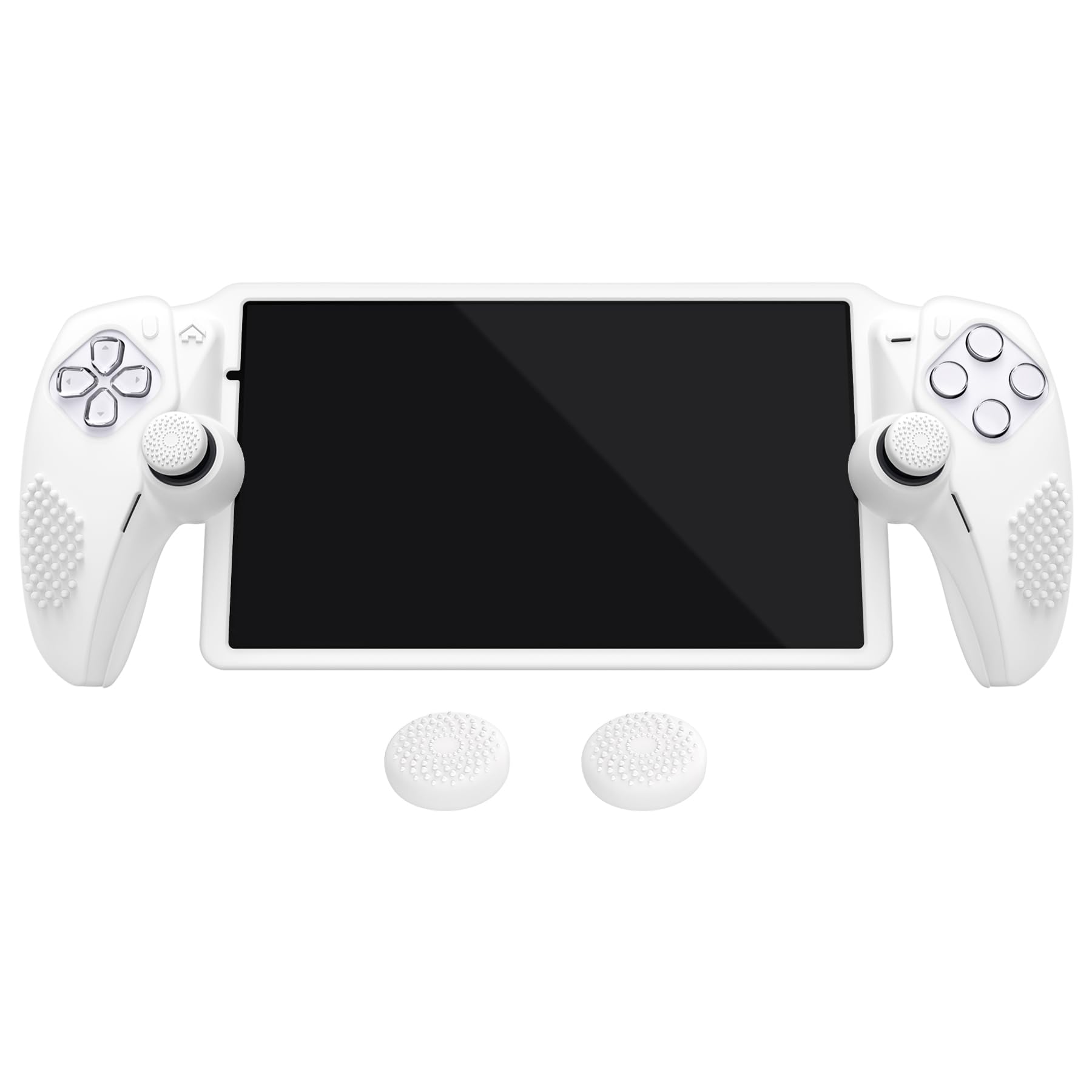 PlayVital Coque pour PS Portal Manatte Accessoire,Housse Protection pour PS Portal Console avec Capuchon Joystick Grip Cover-Blanc