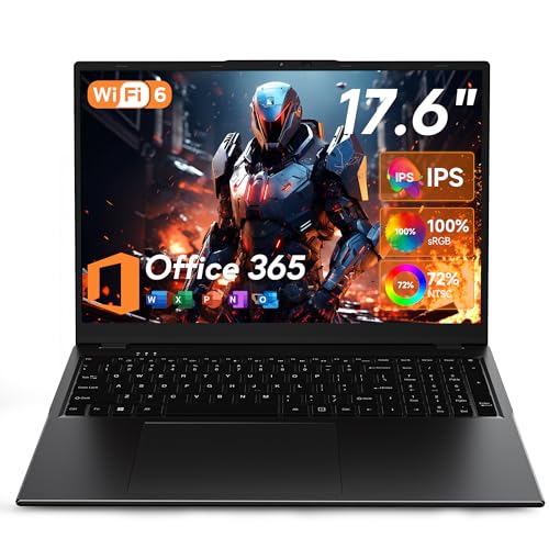 Image of jumper 17.6 Inch Laptop with Office 365, 100% sRGB FHD Display, 16GB RAM 1TB SSD+128GB Storage, N5095 CPU, Windows 11, Backlit Keyboard, 7000mAh, WiFi-6, Laptops Computer for Students and Business