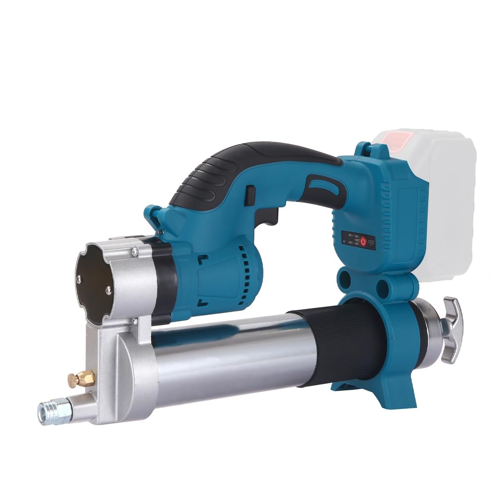 Pistola de engrase portátil automática con motor sin escobillas de 21 V y batería de litio for rellenar cartuchos y realizar el mantenimiento de su coche.(Blauw)